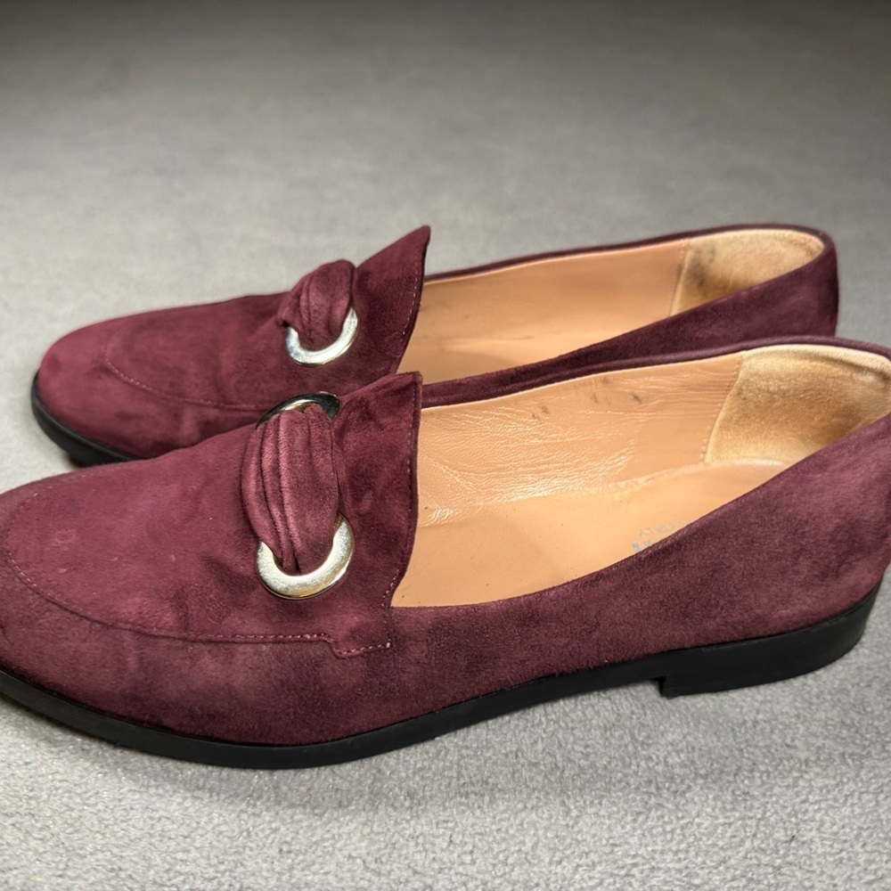 Pollini Purple Burgundy Loafers, Made in Italy - Picture 2 of 13